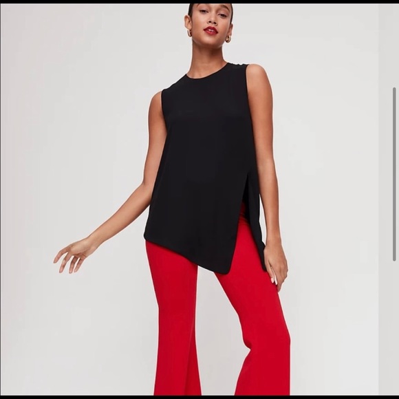 Aritzia Babaton Black Hopkins Sleeveless Blouse - Picture 3 of 9